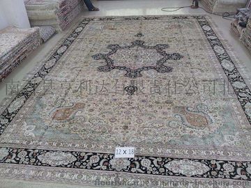 北京供应超大手工真丝地毯 纯手工波斯地毯厂家价格